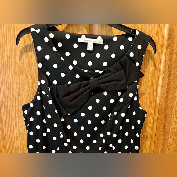 NWOT Lauren Conrad Bow Detail Dot Dress Women’s Size 10 - Picture 3 of 6
